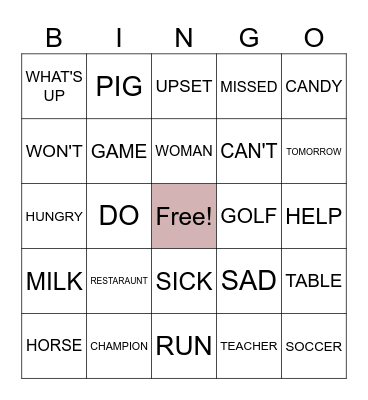 ASL BINGO Card