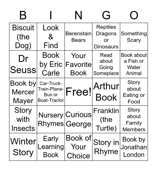 Read For the Win! Bingo Card
