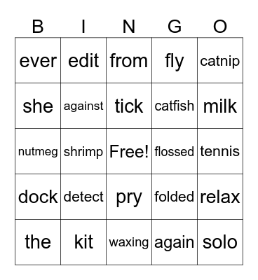 Fun BINGO Card