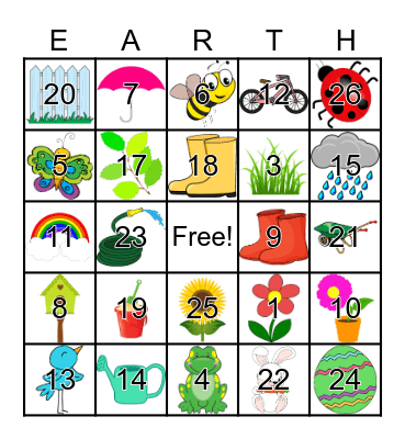 SPRING Bingo Card