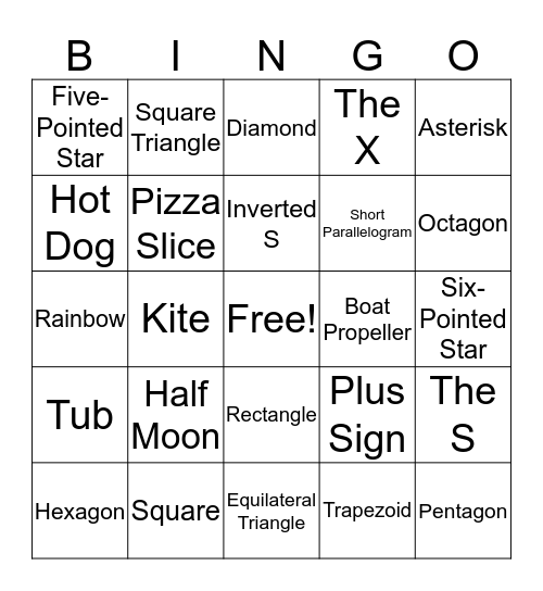 Perfection 25 Pieces Bingo Card