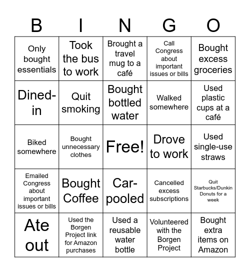 Borgen Project Bingo! Bingo Card