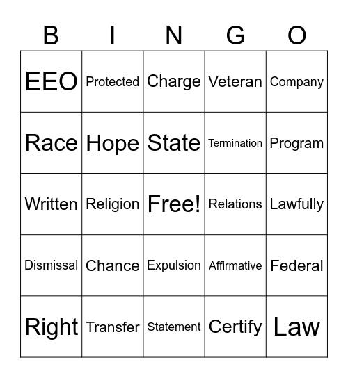 BINGO Card