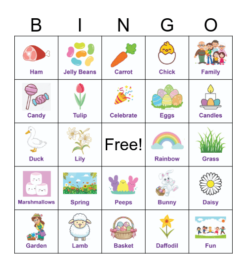 Bunny Bingo 2 Bingo Card