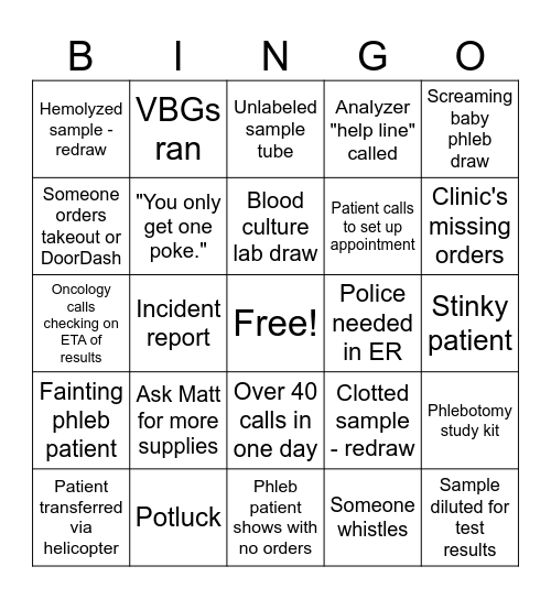 SPC Lab Week 2024 Bingo Card