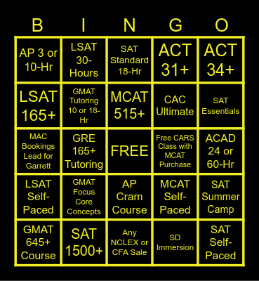 EA Bingo Card