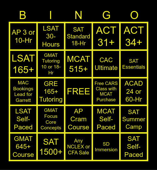 EA Bingo Card