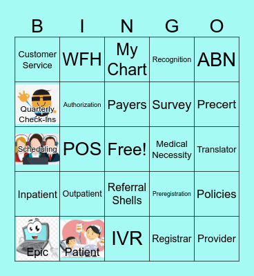 Patient Access Week 2024 Bingo Card