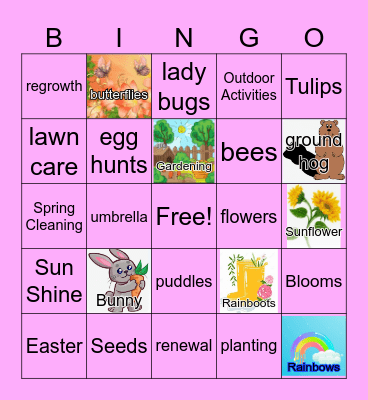 Spring Time  2024 Bingo Card