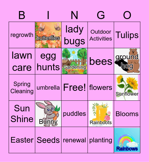Spring Time  2024 Bingo Card