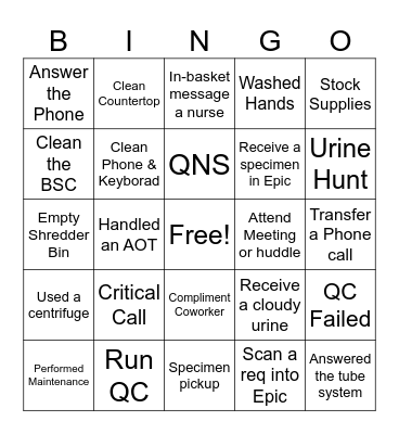 Lab Week 2024! Bingo Card