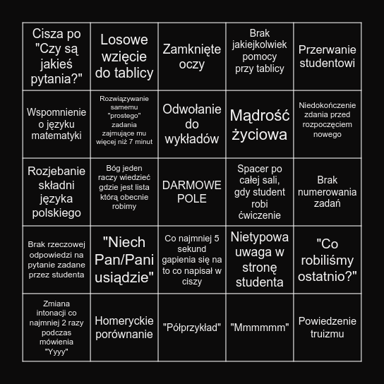 Bingo Card
