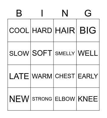 AT THE HOTEL Bingo Card