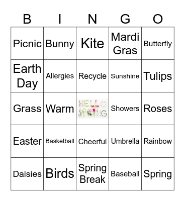 🌈HAPPY SPRING🌹 Bingo Card