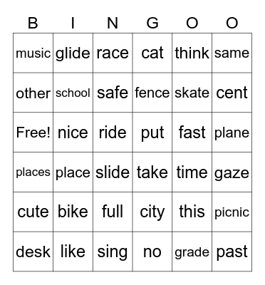 Unit 1 Lesson 3 Bingo Card