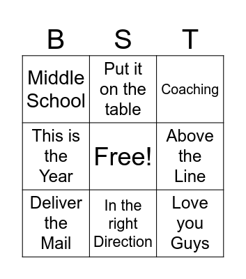 BST BINGO Card