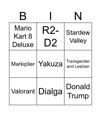 Infinite Craft Bingo Card