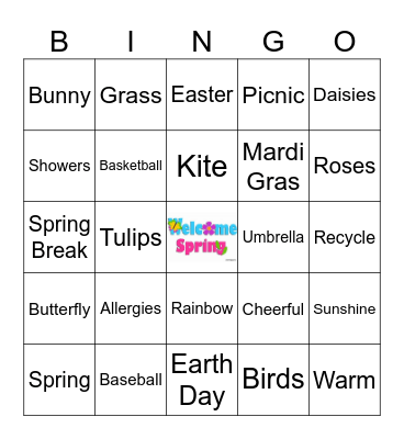 🌈HAPPY SPRING🌹 Bingo Card