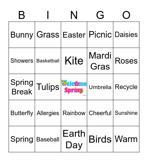 🌈HAPPY SPRING🌹 Bingo Card