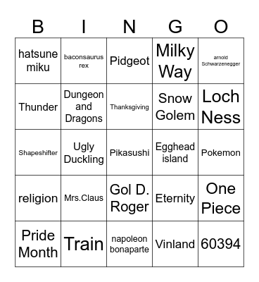 infinite craft Bingo Card