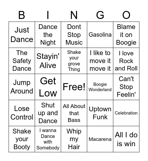 WE'RE STILL DANCIN' ! Bingo Card