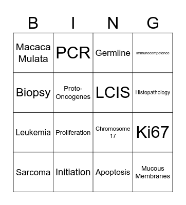 ANT 111 Presentation Bingo Card