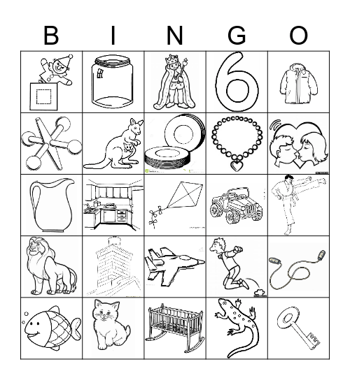 Random Pictures Bingo Card