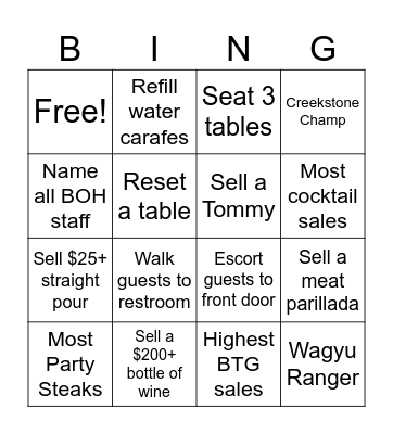 El Che Bingo Card