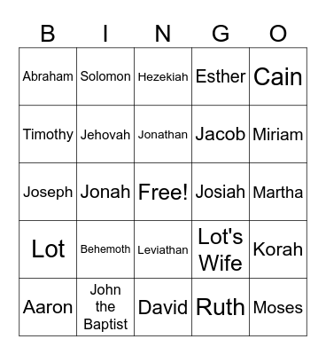 Family Worship Bingo Card
