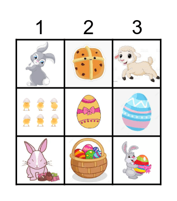 Preschool BUNNY Bingo Card