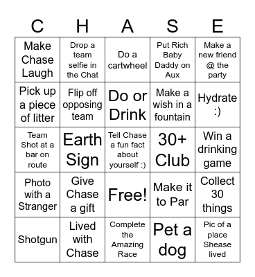 Dirty/Flirty/Thriving Bingo Card