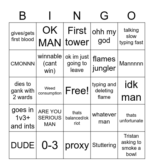 joey bingo Card
