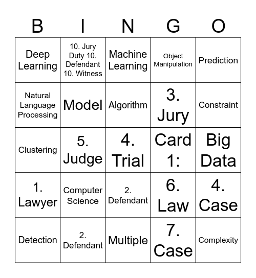 AI Bingo Card