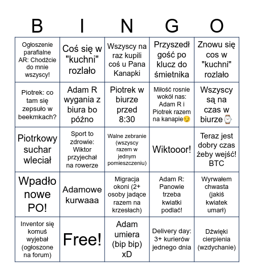 Gleipnirowe bingo Card