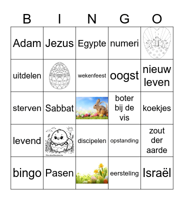 Pasen - Nieuw leven! Bingo Card