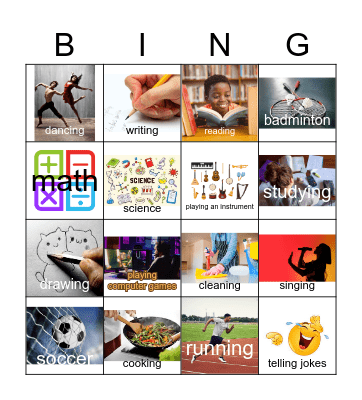 What Are You Good At? Bingo Card