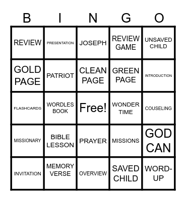 GNC BINGO Card