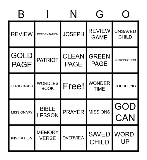 GNC BINGO Card