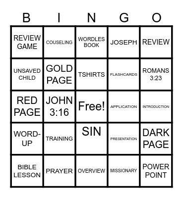 GNC BINGO Card