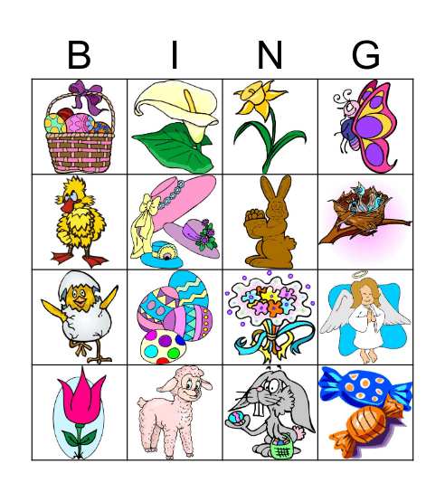 Easter Bingo Card