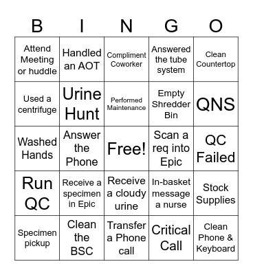 Lab Week 2024 Bingo Card
