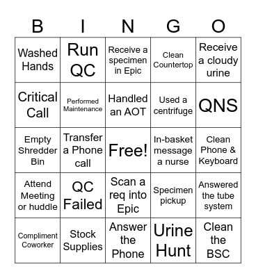 Lab Week 2024 Bingo Card