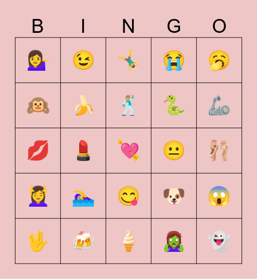 Emoji Bingo Card