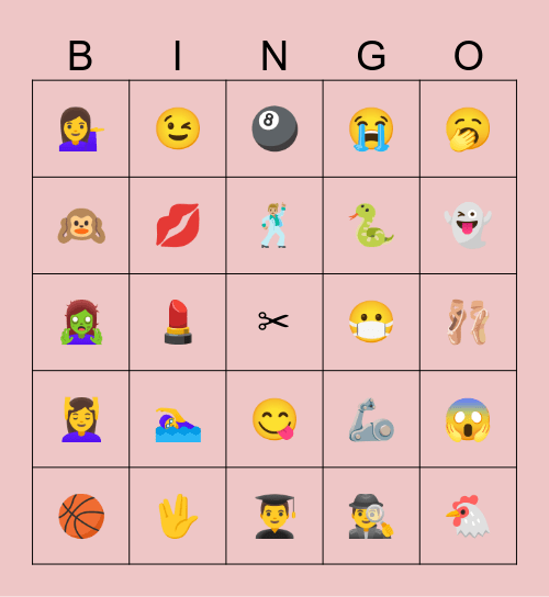 Emoji Bingo Card