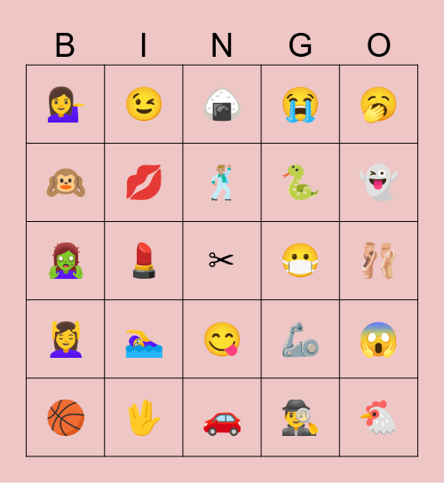 Emoji Bingo Card