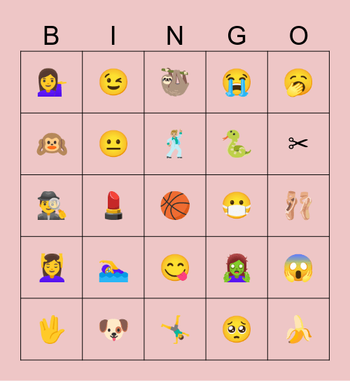 Emoji Bingo Card