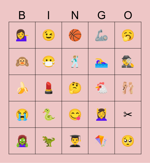 Emoji Bingo Card