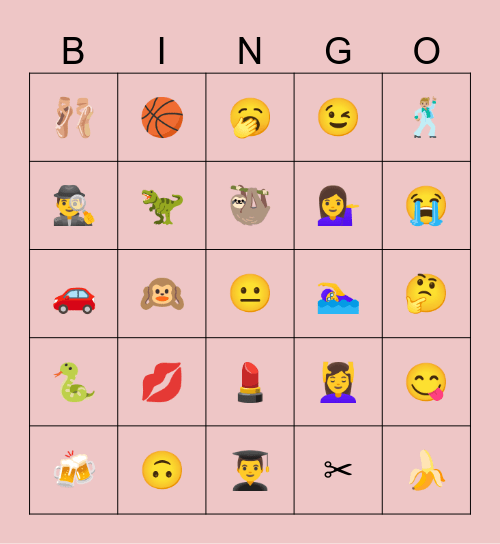 Emoji Bingo Card