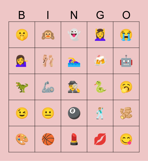 Emoji Bingo Card