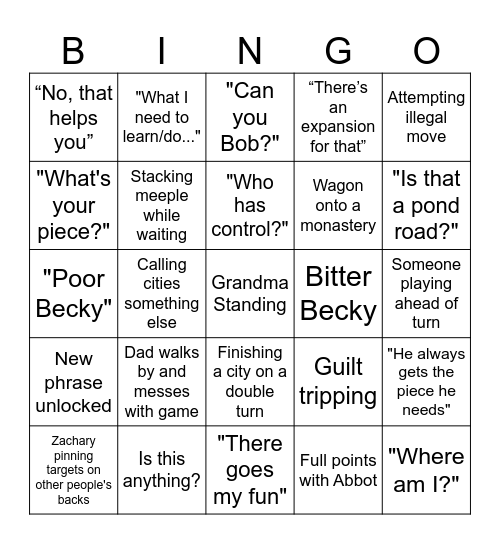 Bingo Card